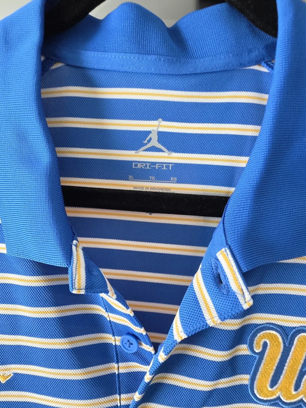 UCLA Jordan Blue & White Striped Polo